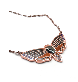 Atropos Moth Necklace - Copper