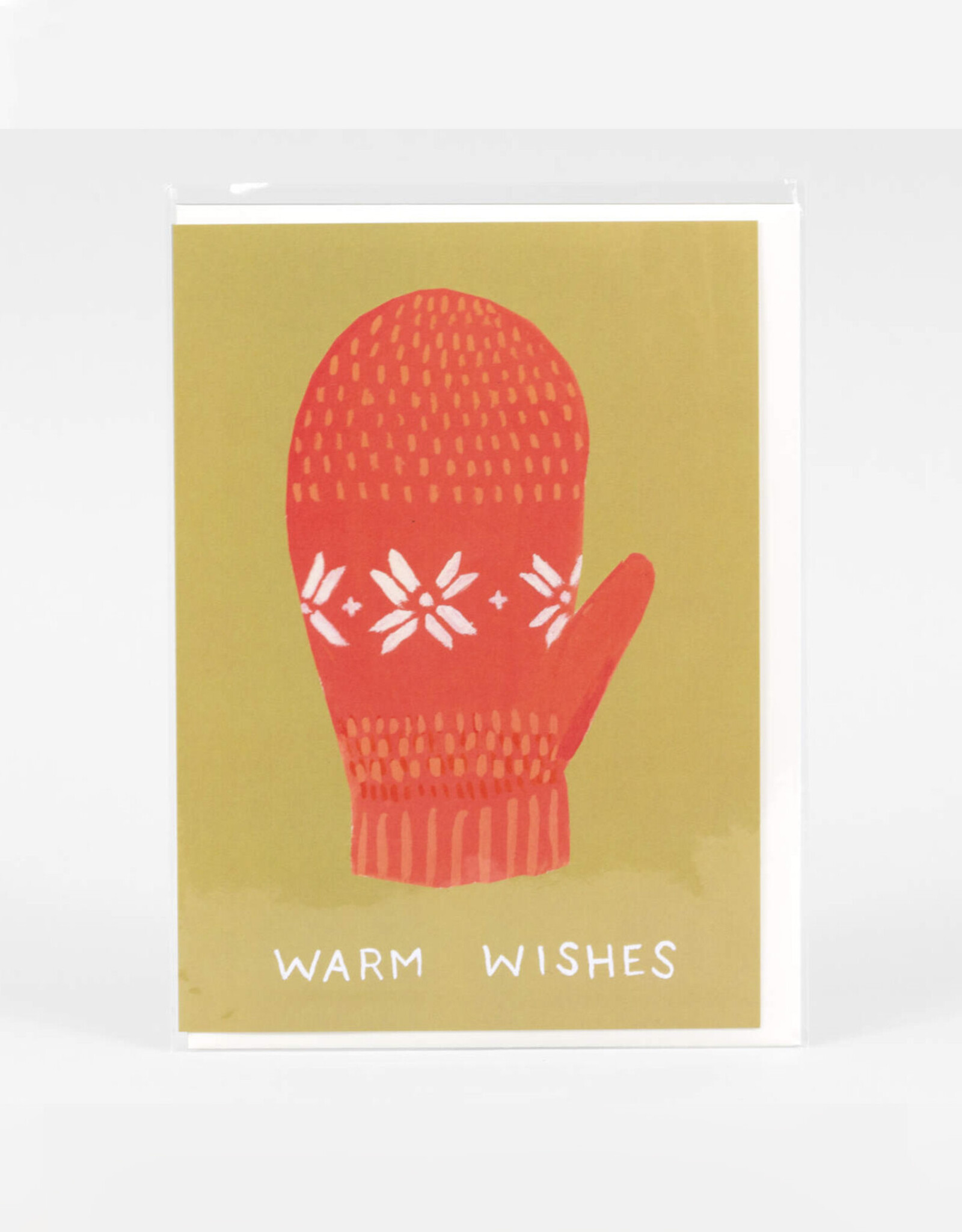 Warm Wishes Mitten Greeting Card