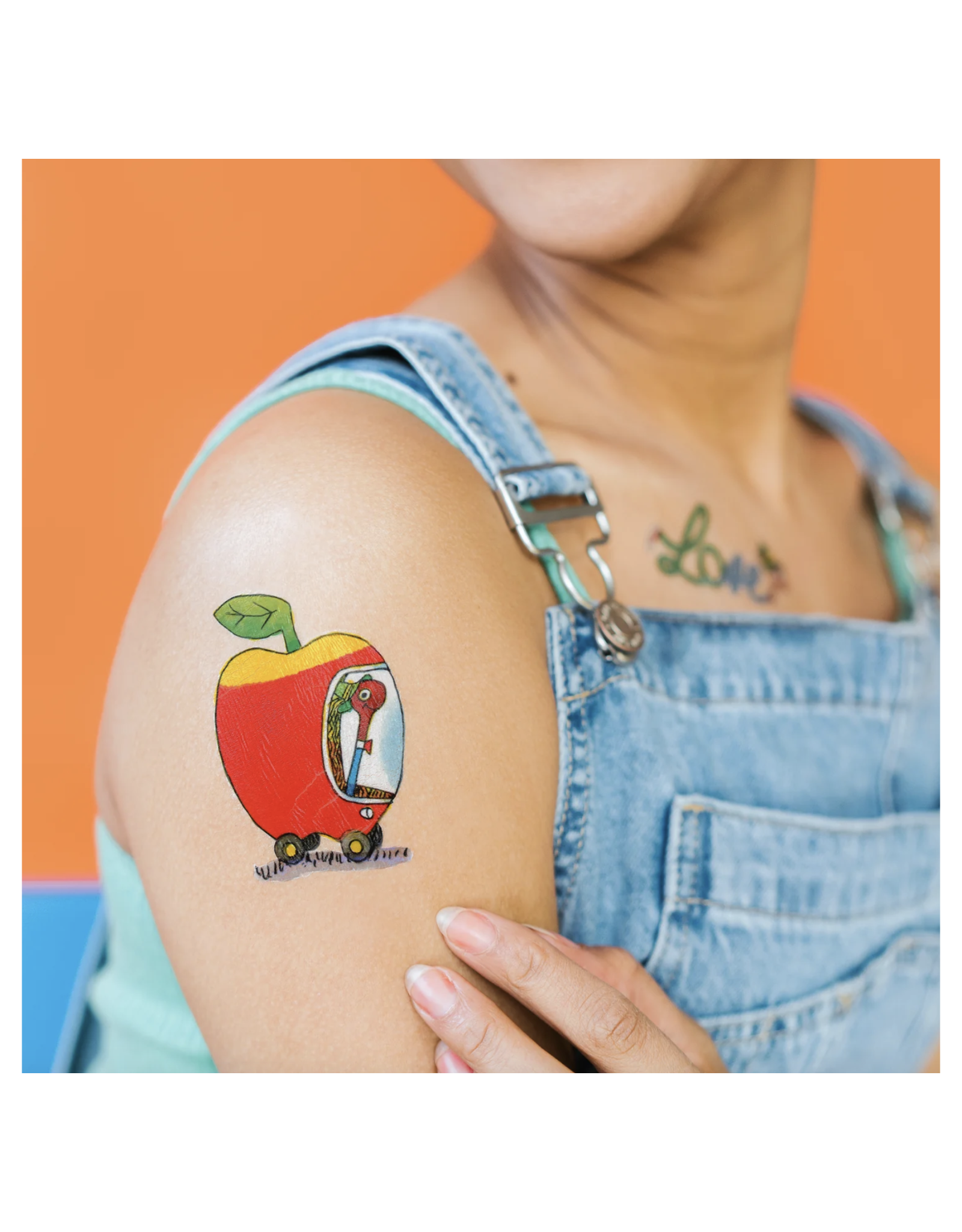 Lowly Apple Car Richard Scarry Tattoo Pair