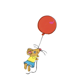 Mouse Balloon Richard Scarry Tattoo Pair