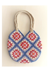 Crochet Granny Square Bag - Red/Blue