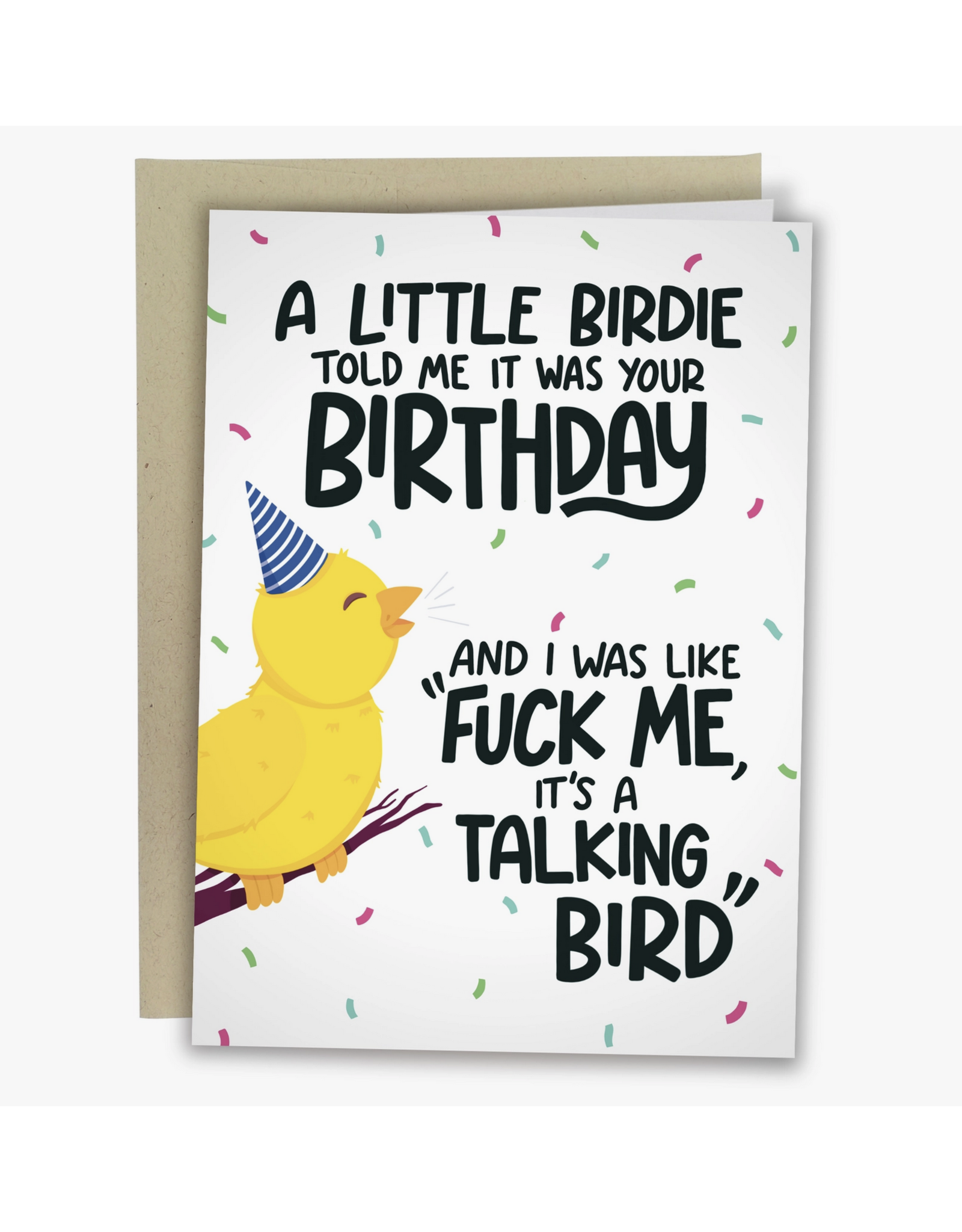 Talking Bird Birthday Greeting Card