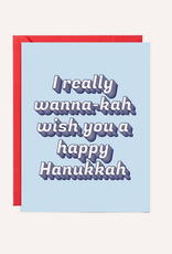 Wanna-kah Wish You a Happy Hanukkah Greeting Card