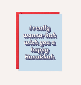 Wanna-kah Wish You a Happy Hanukkah Greeting Card