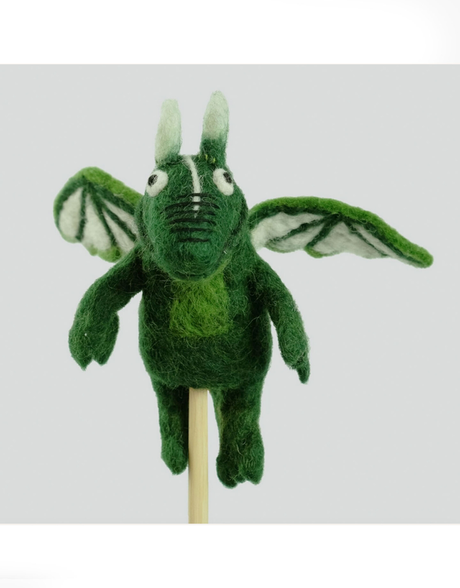Felt Finger Puppet - Green Dragon