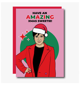 Amazing Xmas Sweetie Kris Jenner Christmas Greeting Card