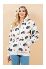 Hedgehogs in Leaves Hoodie