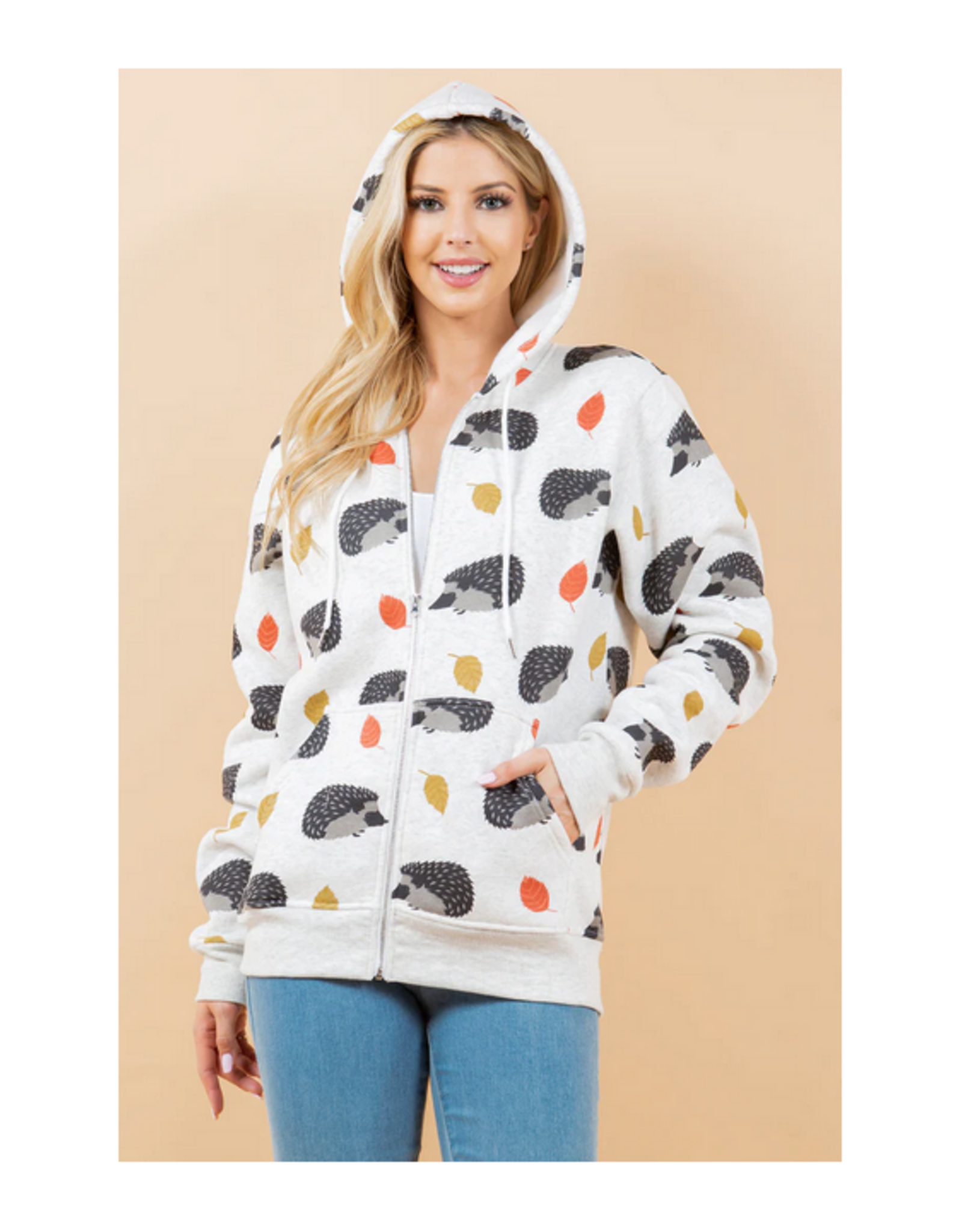 Hedgehogs in Leaves Hoodie