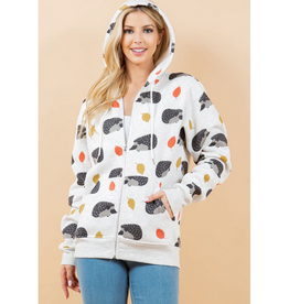 Hedgehogs in Leaves Hoodie