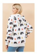 Hedgehogs in Leaves Hoodie