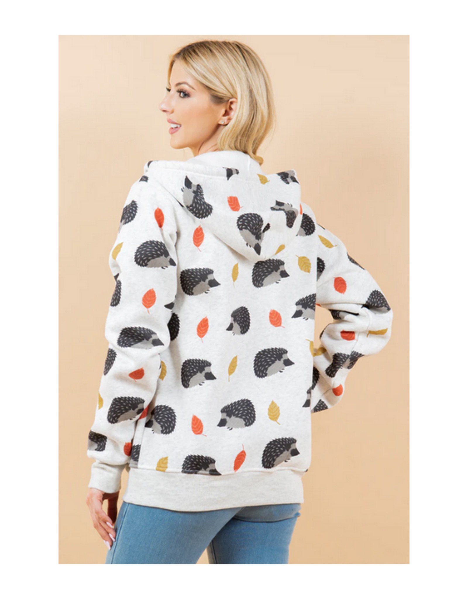 Hedgehogs in Leaves Hoodie