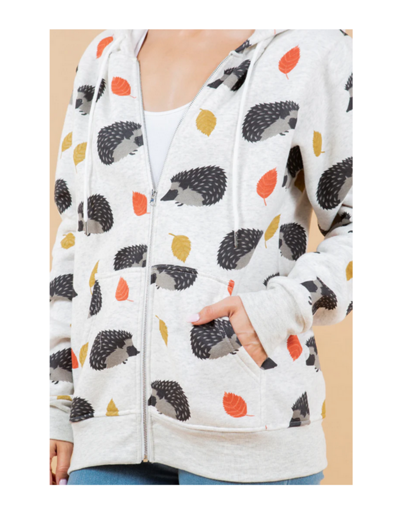 Hedgehogs in Leaves Hoodie