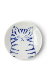 Cat Face Plate Blue/White 3" - Dora