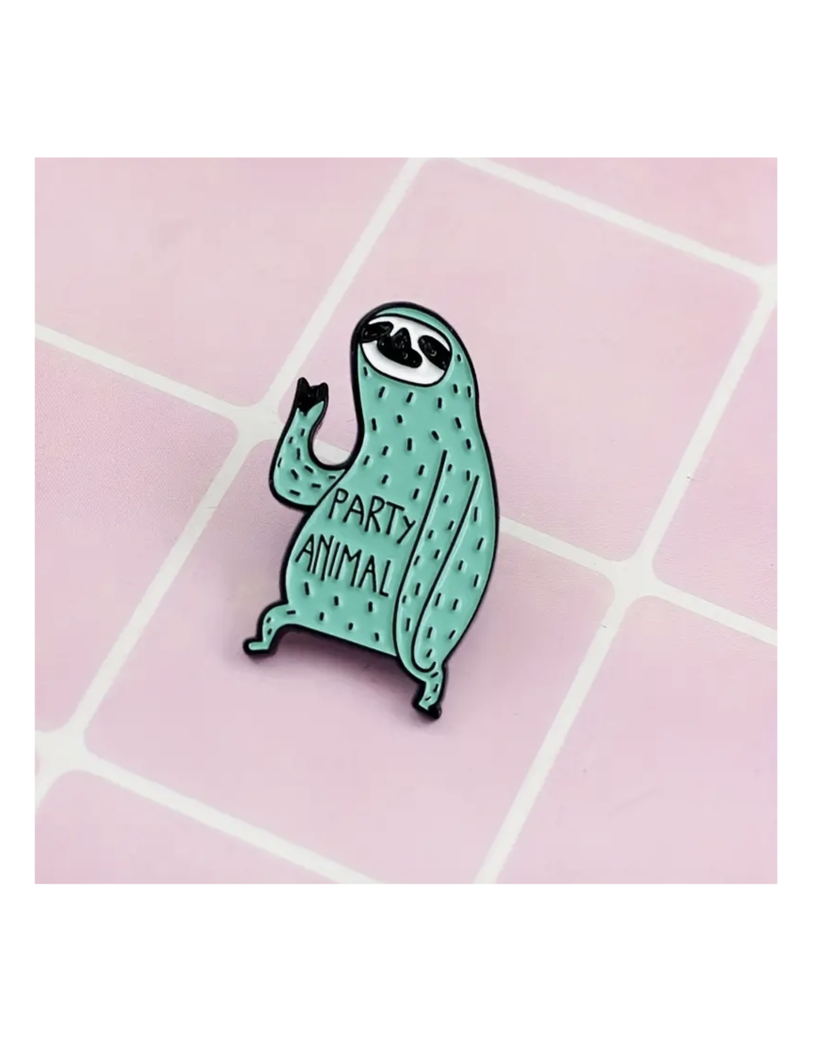 Party Animal Sloth Enamel Pin