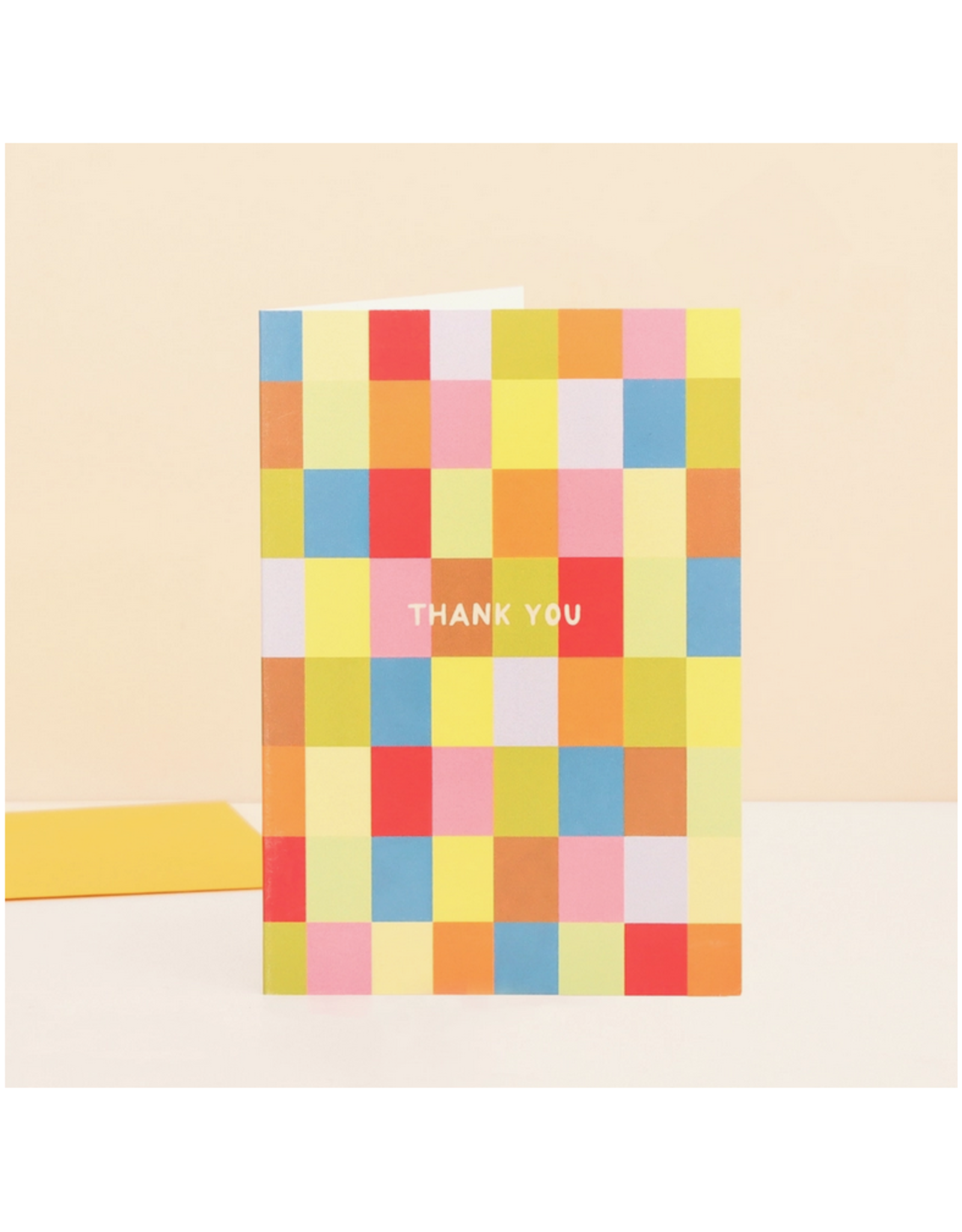Colorful Squares Thank You Greeting Card