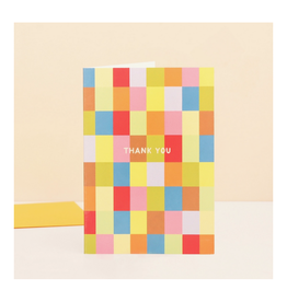 Colorful Squares Thank You Greeting Card