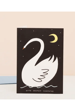 Deepest Sympathy Swan Greeting Card
