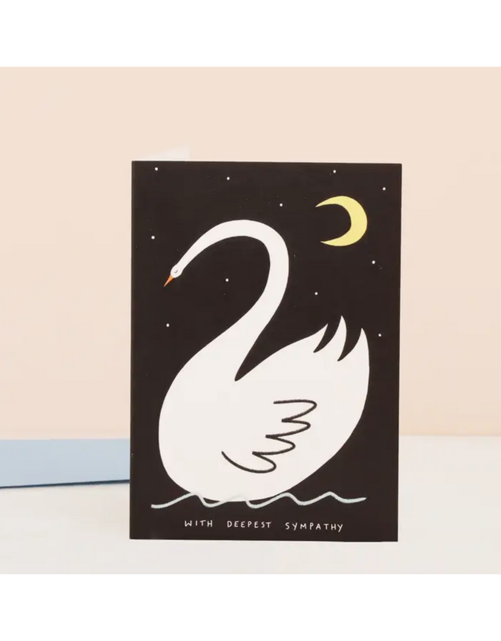 Deepest Sympathy Swan Greeting Card