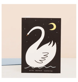 Deepest Sympathy Swan Greeting Card