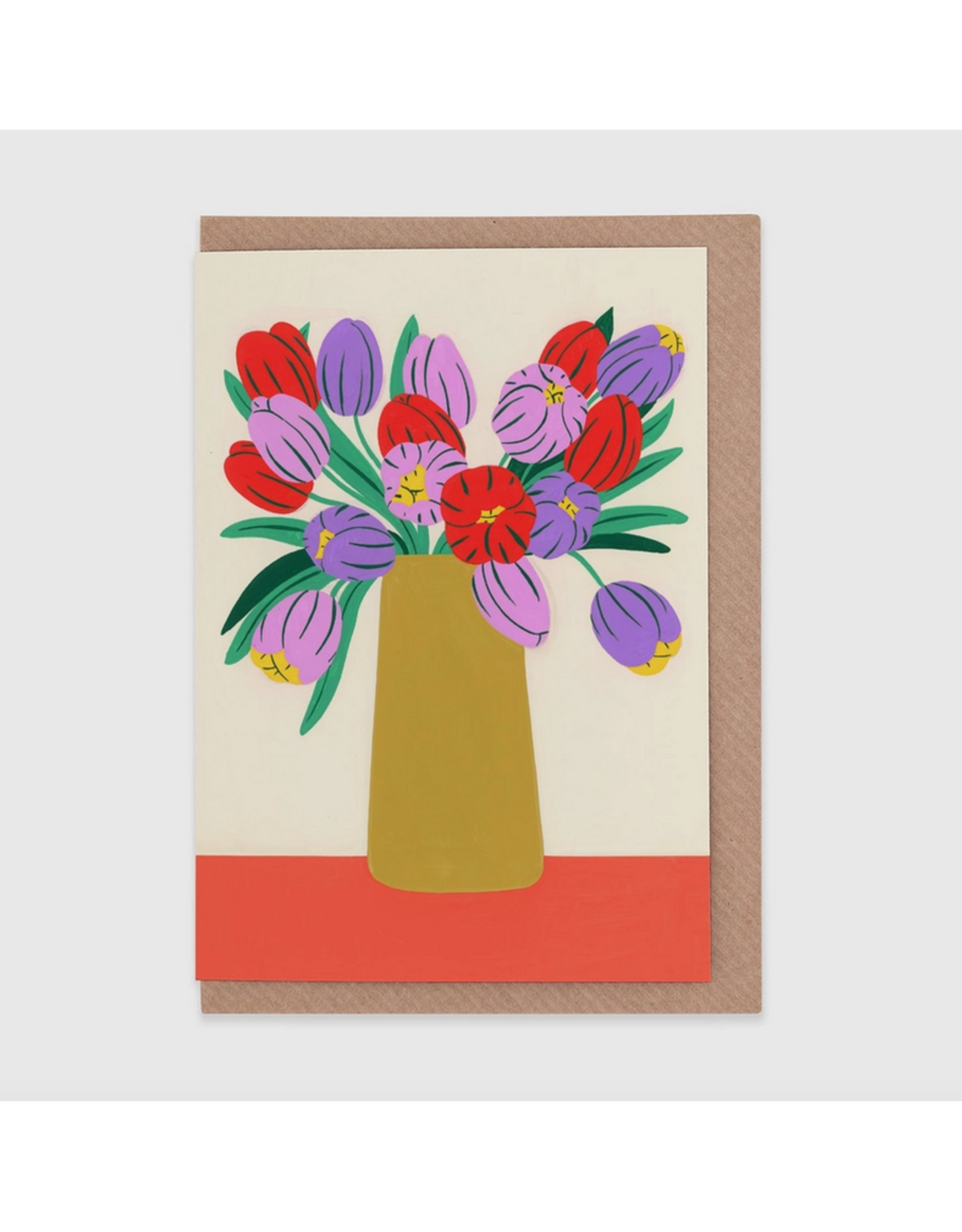 Spring Flowers in Vase Greeting Card