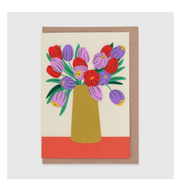 Spring Flowers in Vase Greeting Card