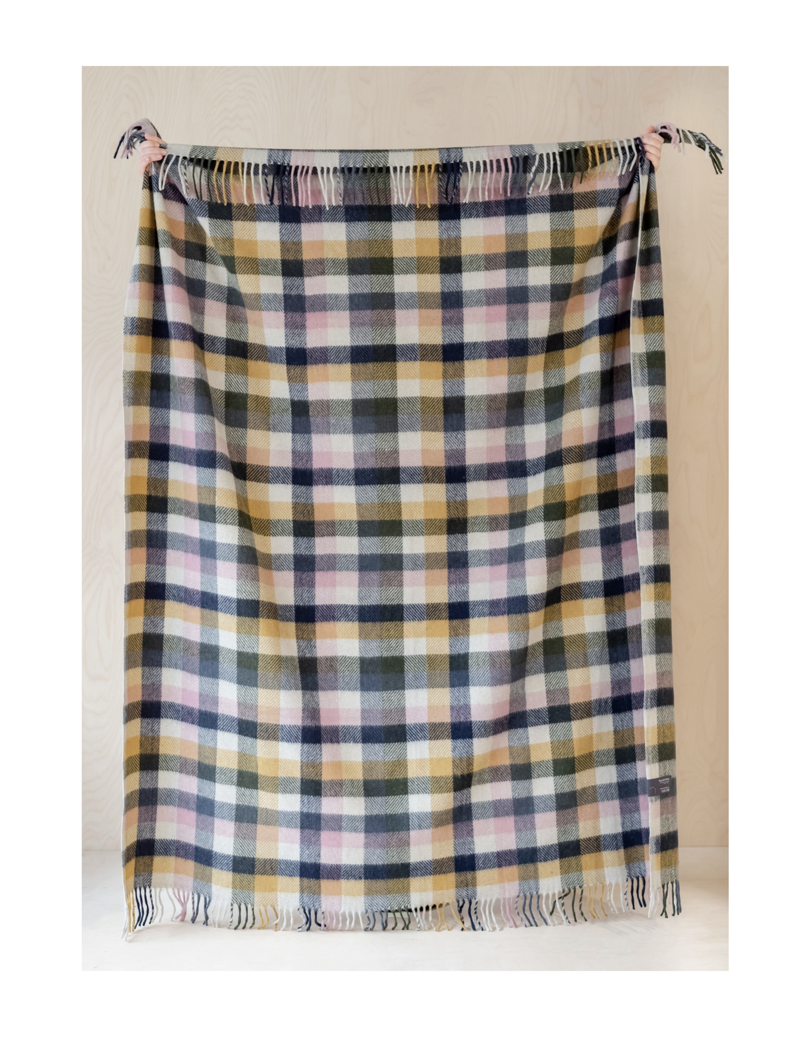 Recycled Wool Blanket - Willow Herringbone Check *