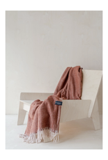 Recycled Wool Knee Blanket - Rust Herringbone