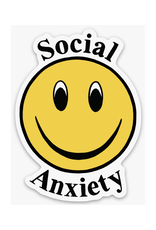 Social Anxiety Smiley Sticker