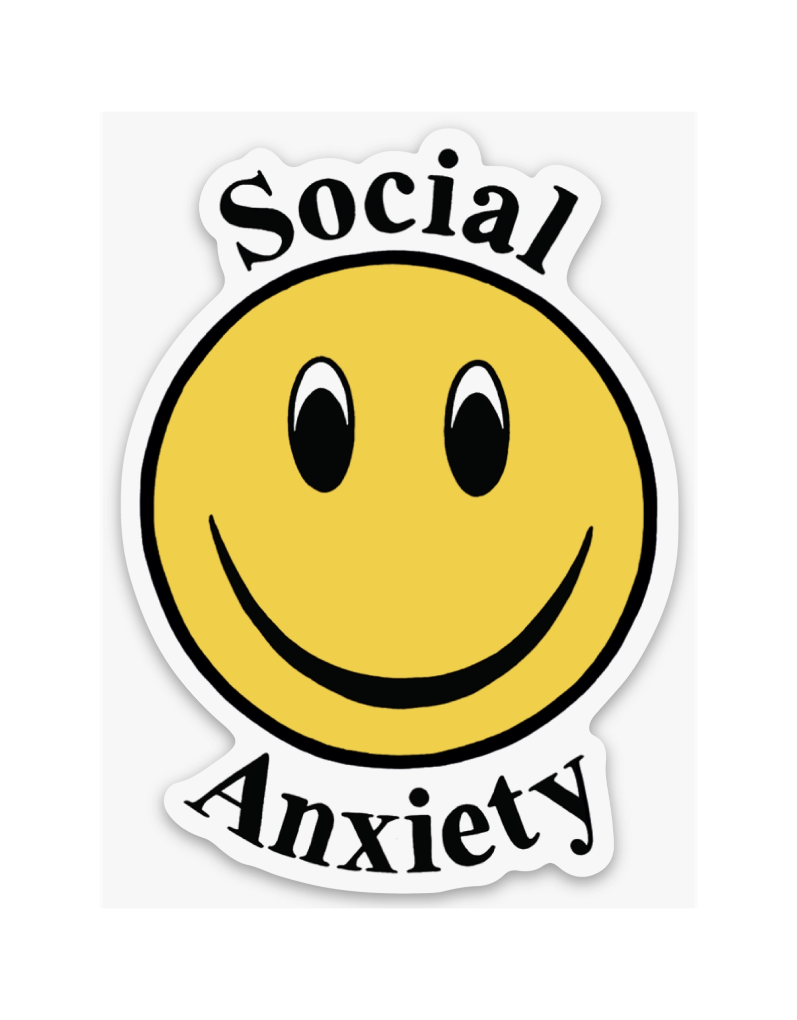Social Anxiety Smiley Sticker