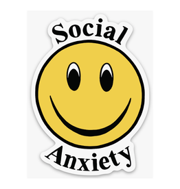 Social Anxiety Smiley Sticker