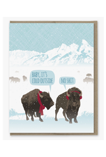 Baby It's Cold Outside Bison Greeting Card