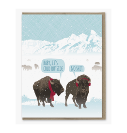 Baby It's Cold Outside Bison Greeting Card
