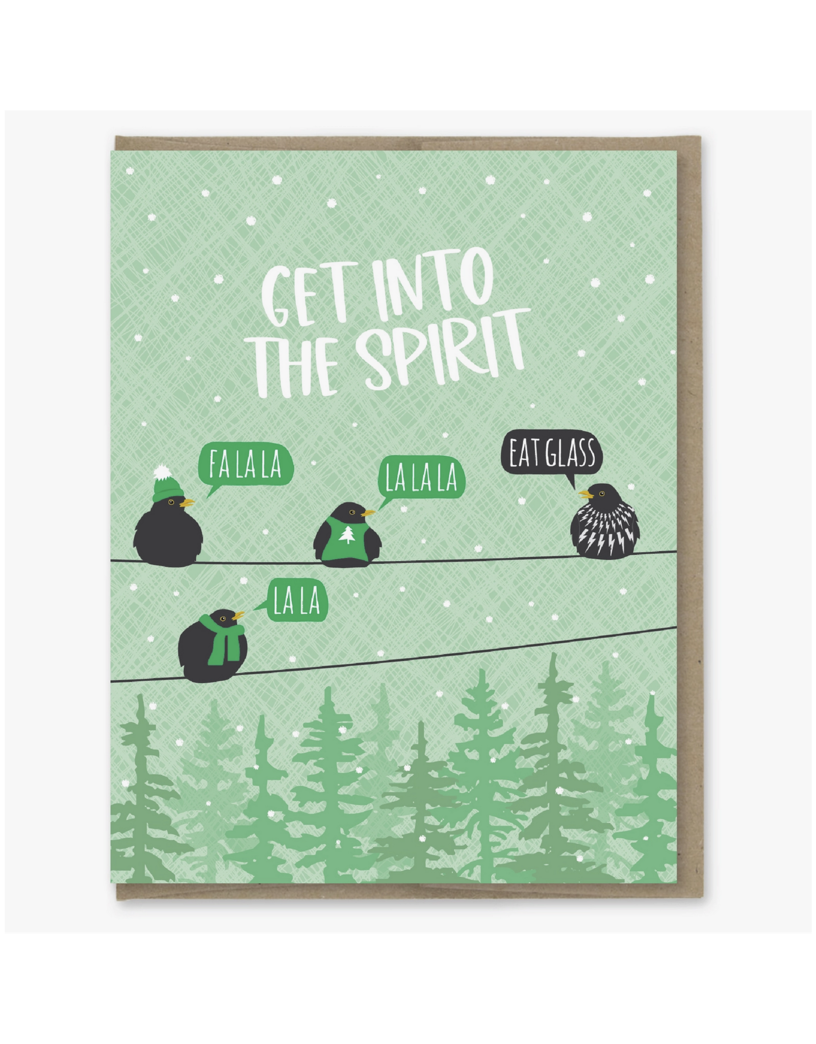 Get In the Spirit Eat Glass Greeting Card