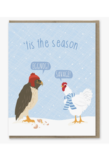 Tis the Season Eagle Eggnog Greeting Card