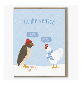 Tis the Season Eagle Eggnog Greeting Card