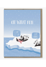 Oh What Fun Ice Penguins Greeting Card