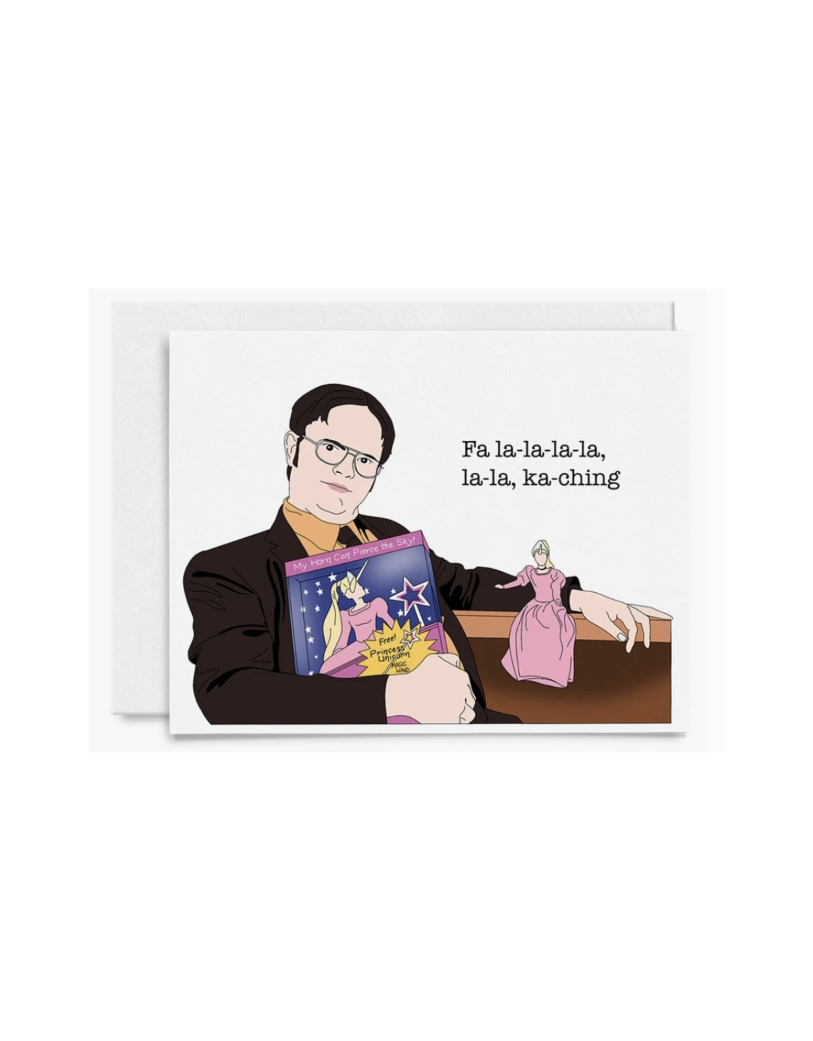 The Office Dwight Princess Sparkle Christmas Greeting Card