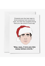 The Office Michael Scott Christmas Presents Greeting Card