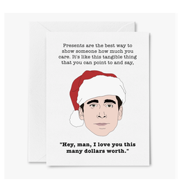 The Office Michael Scott Christmas Presents Greeting Card