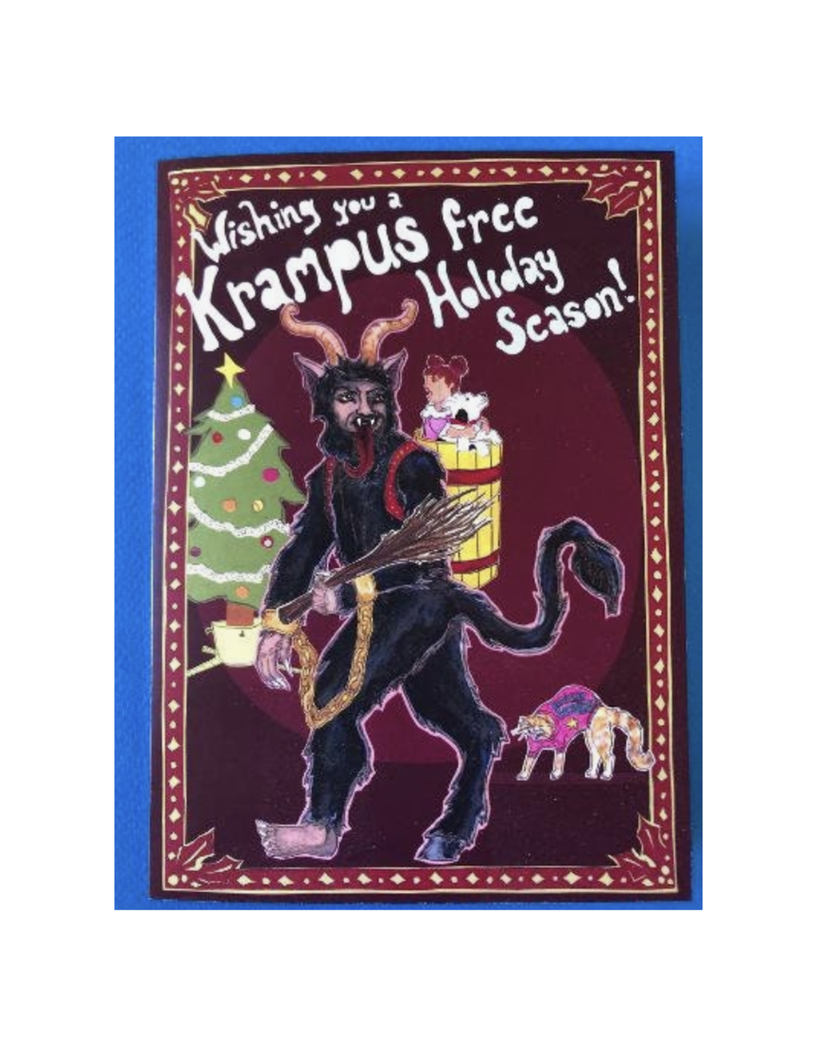 Krampus Free Holiday Season Greeting Card