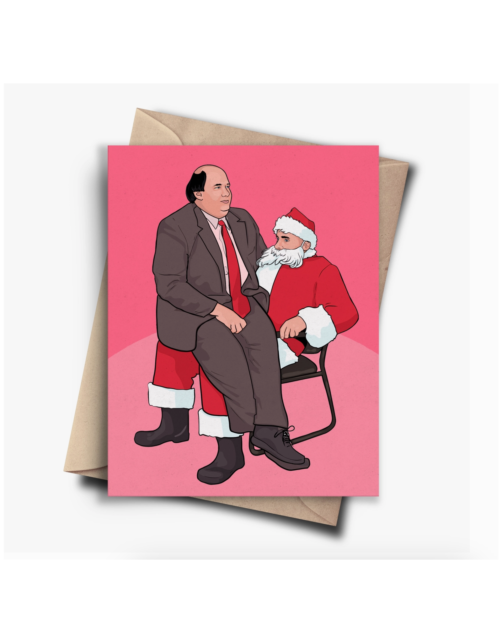 Kevin and Santa (The Office) Greeting Card