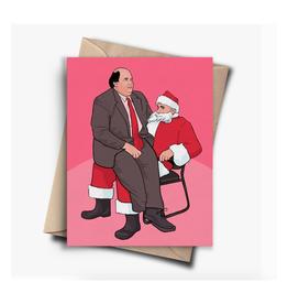 Kevin and Santa (The Office) Greeting Card