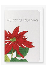 CHRISTMAS (POINSETTIA): Japanese Greeting Card