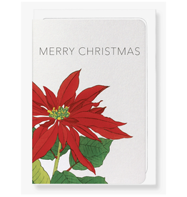 CHRISTMAS (POINSETTIA): Japanese Greeting Card