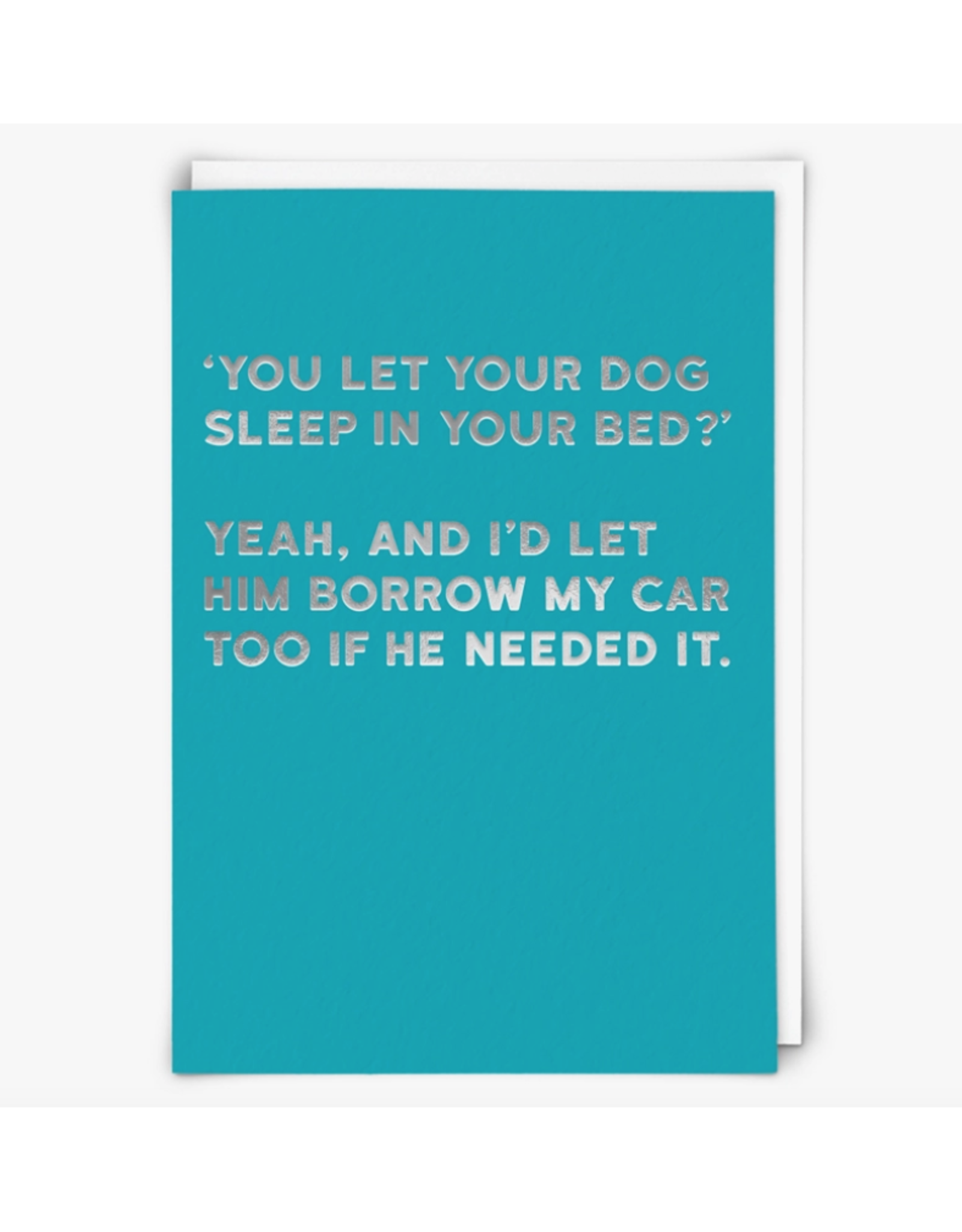 Let Your Dog Sleep In Your Bed? Greeting Card