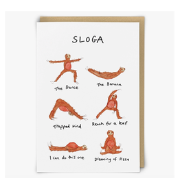 Sloth Yoga Greeting Card