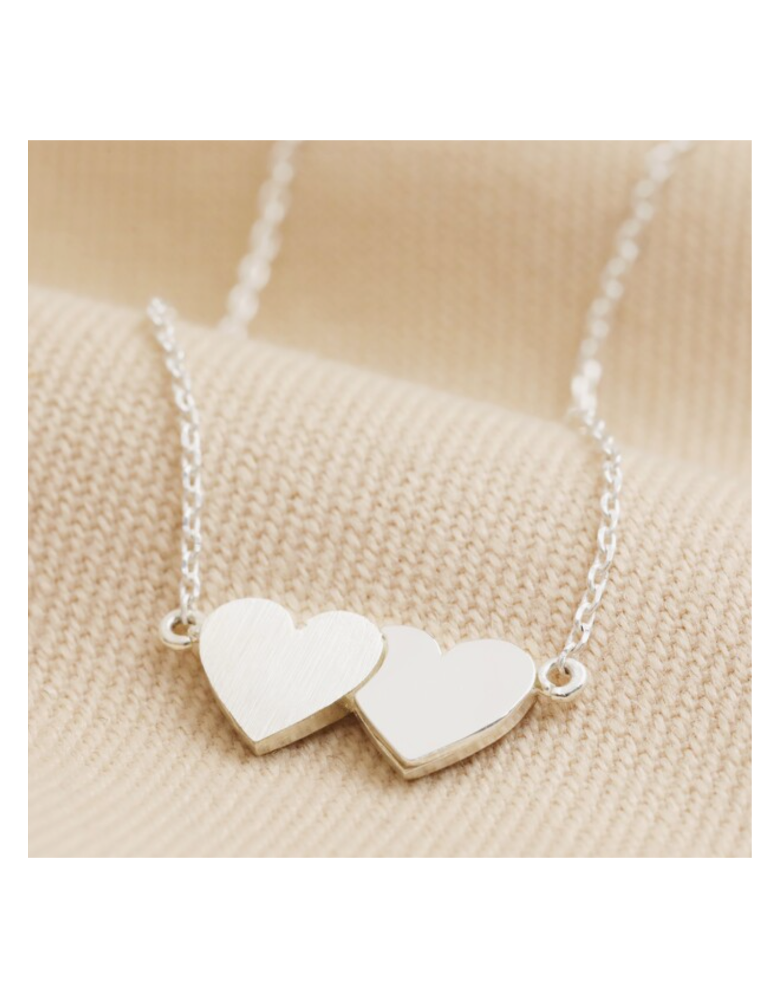 Linked Sterling Silver Hearts Necklace