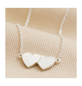 Linked Sterling Silver Hearts Necklace