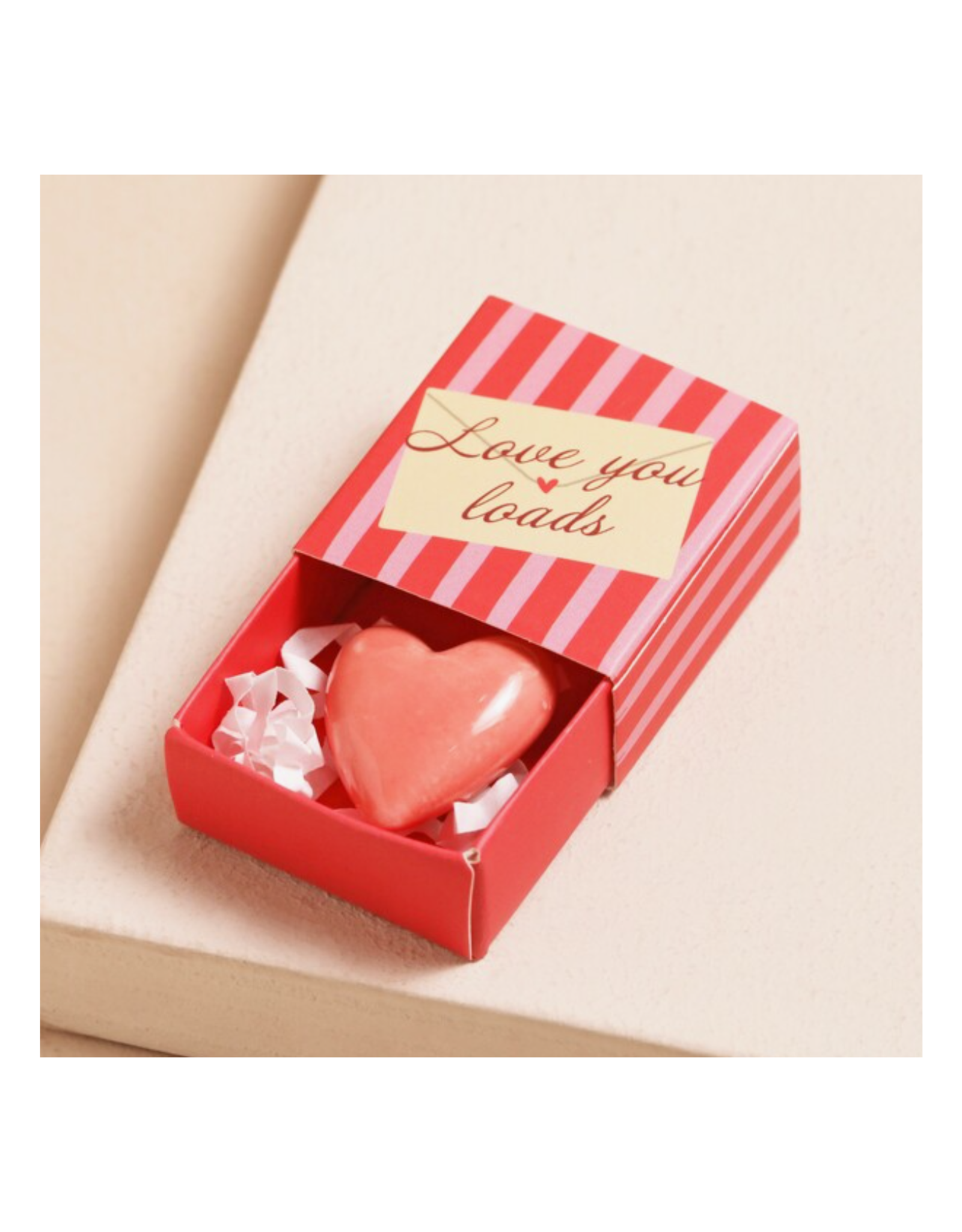 Love You Loads Heart Tiny Matchbox