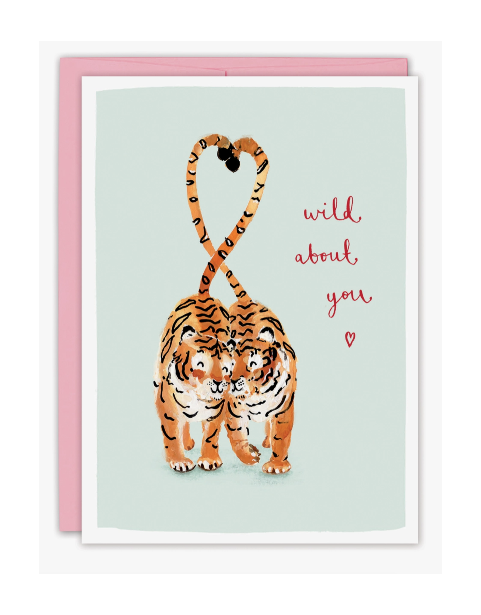 Wild About You Tigers Valentine Greeting Card